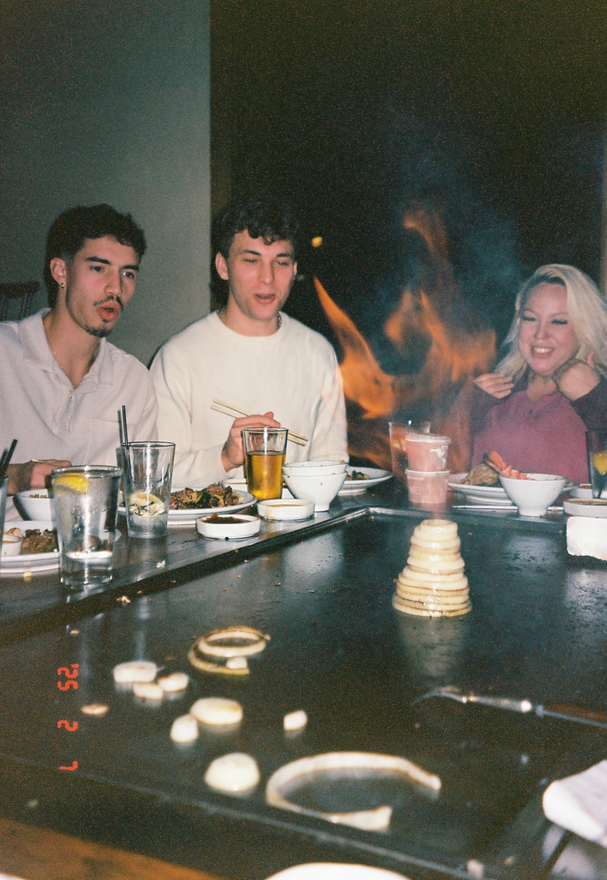 Friends sharing dinner